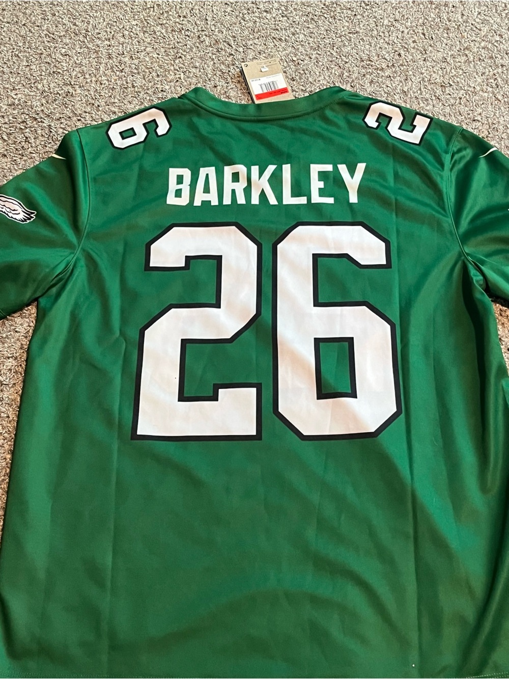 NFL Nike Philadelphia Eagles Kelly Green Saquon Barkley Jersey Men’s Large(48) - Picture 7 of 10